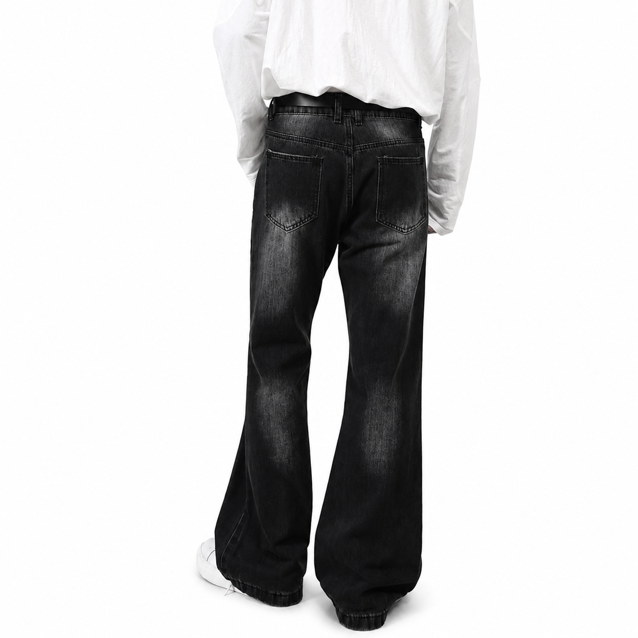 American Retro White Bootcut Wide Leg Jeans