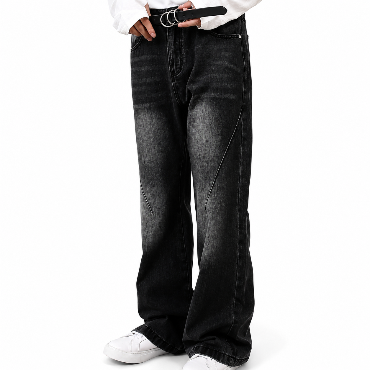 American Retro White Bootcut Wide Leg Jeans