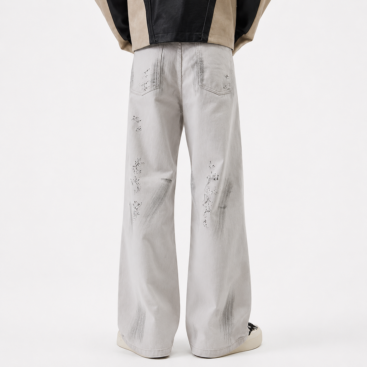 American Street Hip Hop Tie-dyed Washed Jeans