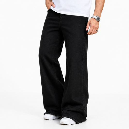 Black High Waist Machete Bootcut
