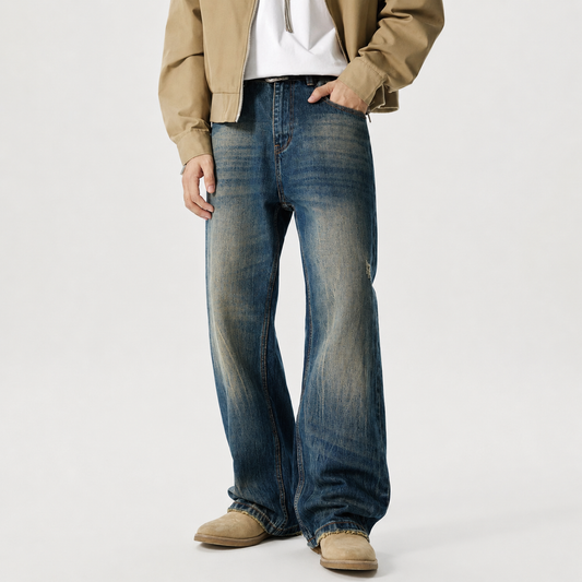 Loose Micro-flared Baggy Jeans
