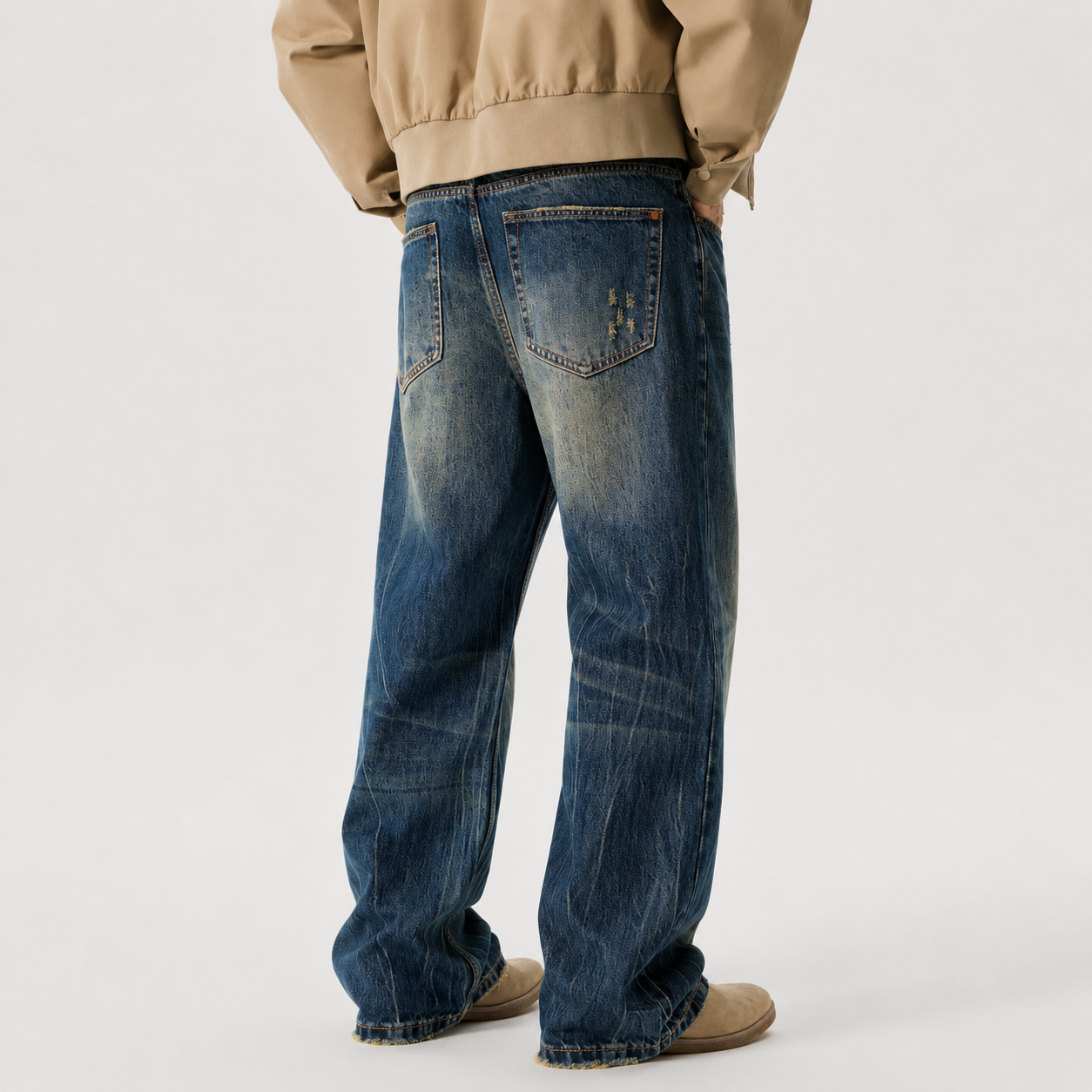Loose Micro-flared Baggy Jeans