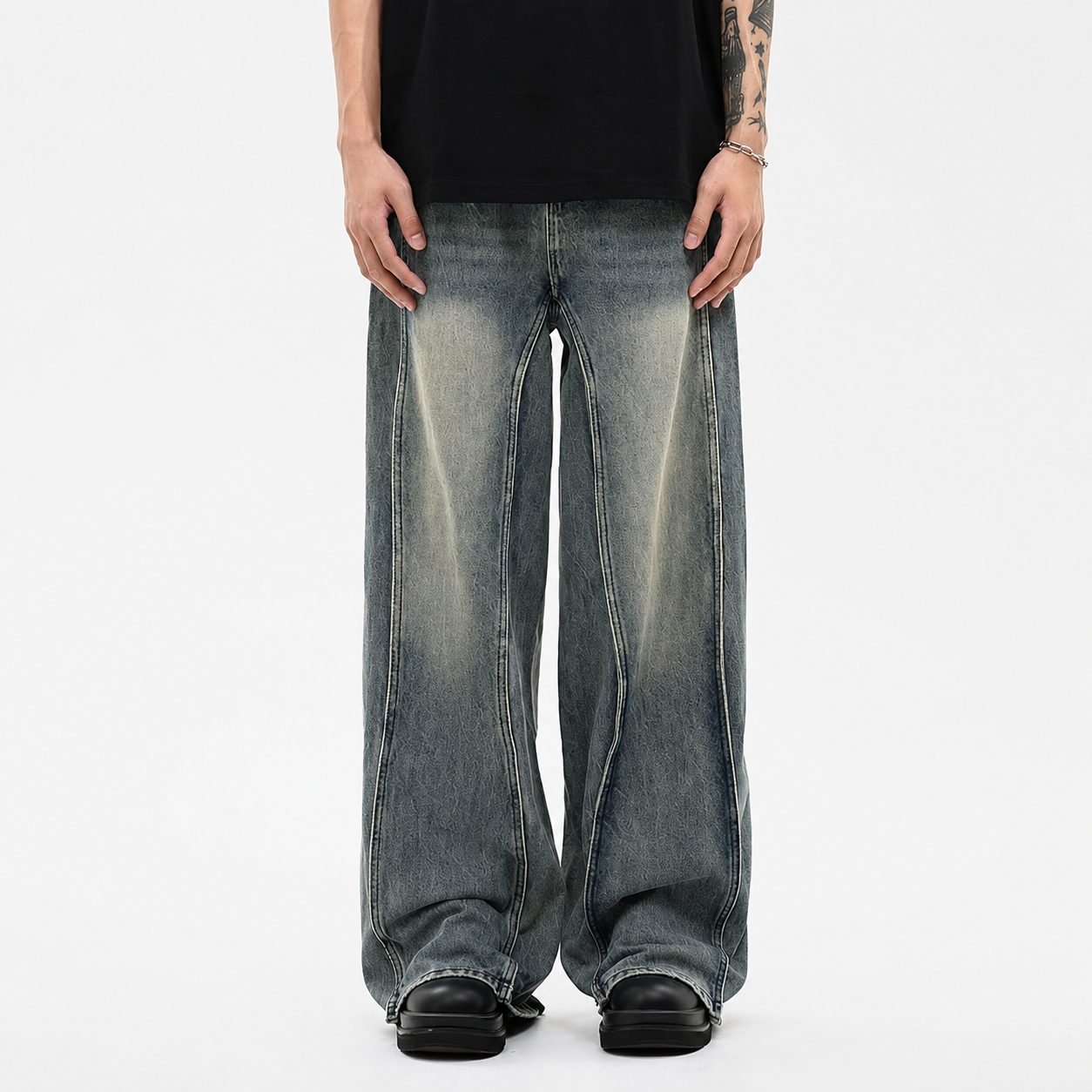 High Street Loose Draping Wide Leg Pants