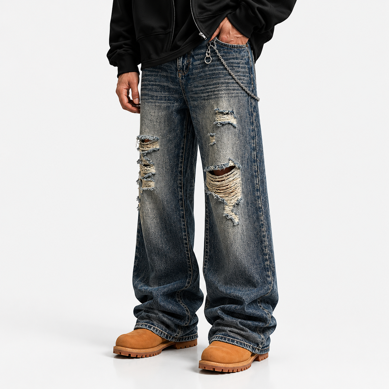 Baggy Distracted Jeans For Men