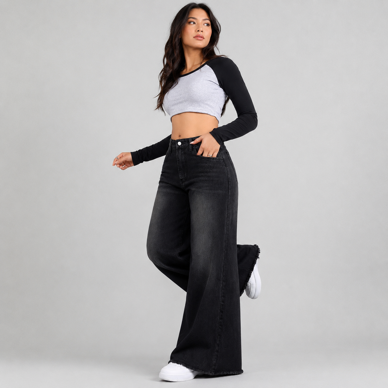 Loose Wide-Leg Retro Casual Versatile Jeans
