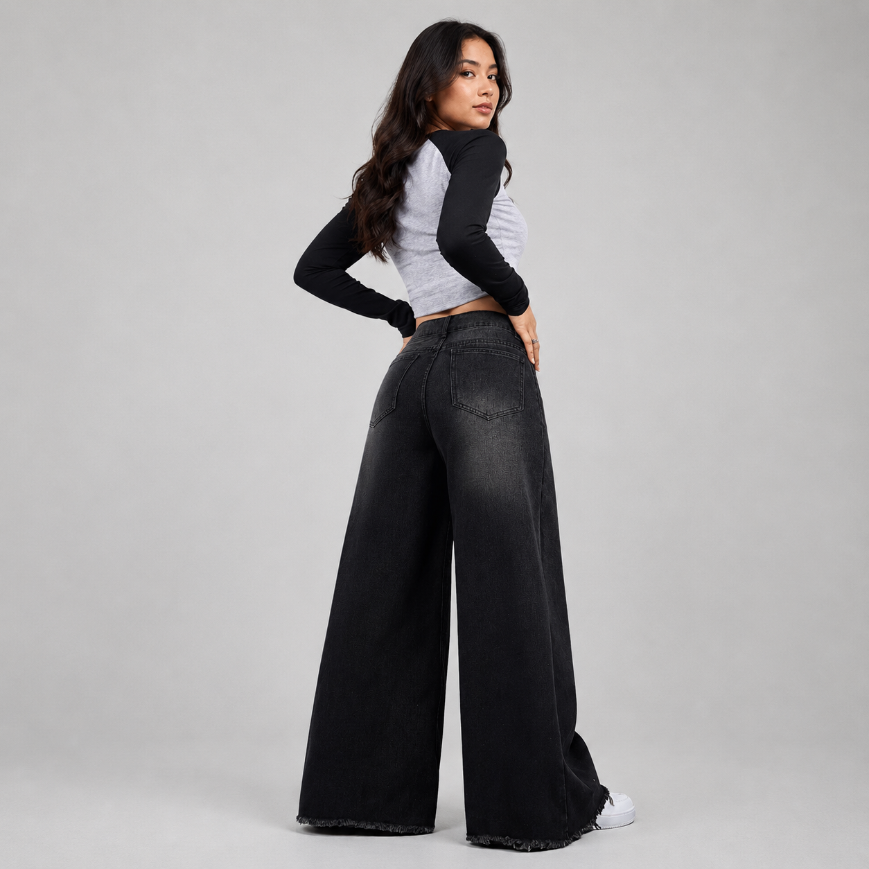 Loose Wide-Leg Retro Casual Versatile Jeans