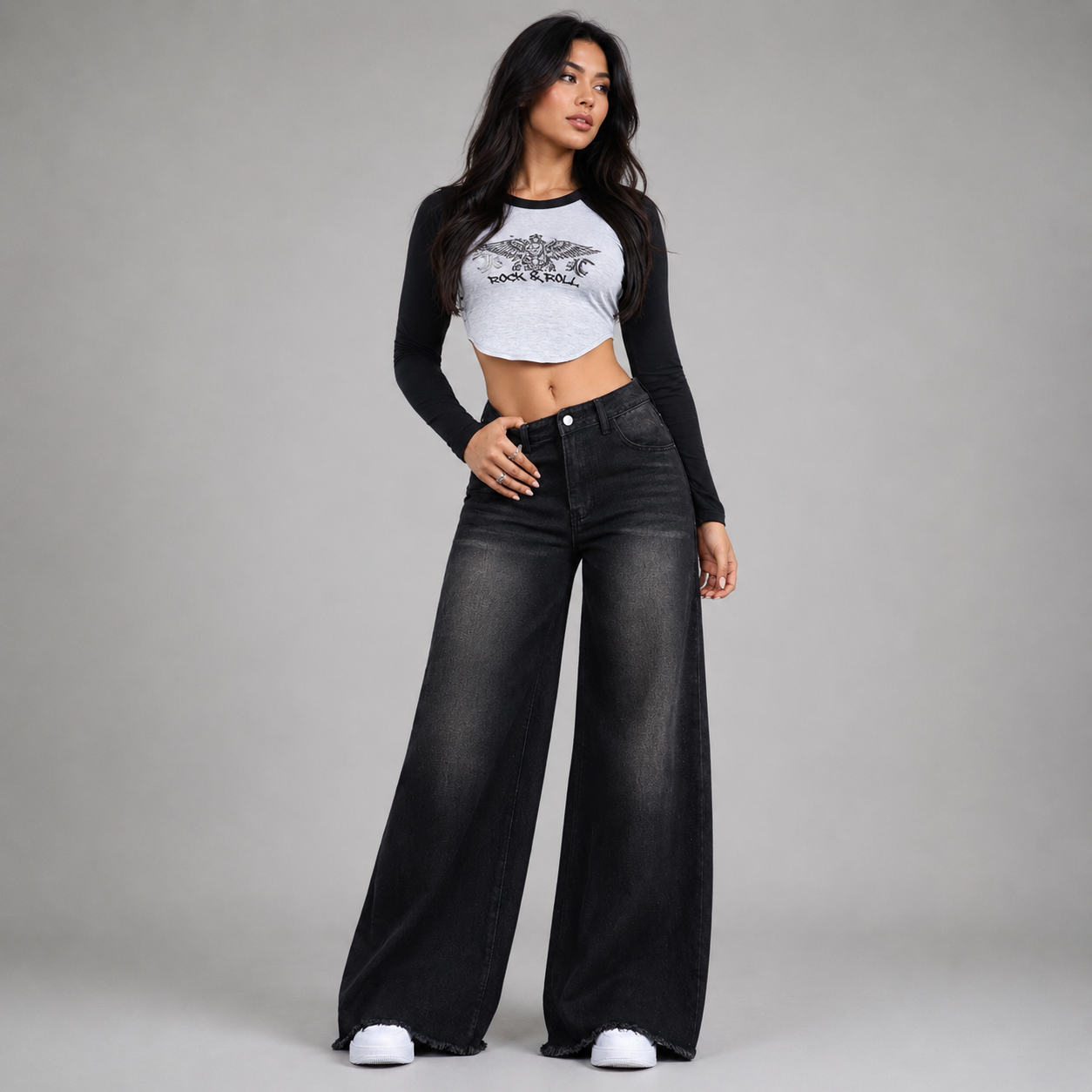 Loose Wide-Leg Retro Casual Versatile Jeans