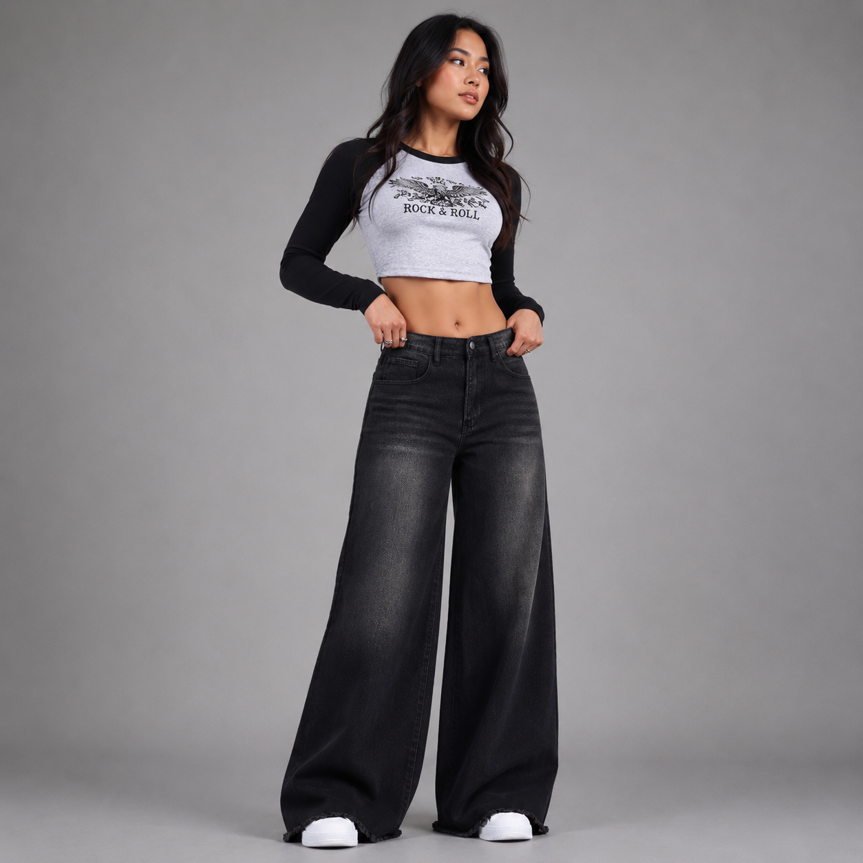 Loose Wide-Leg Retro Casual Versatile Jeans