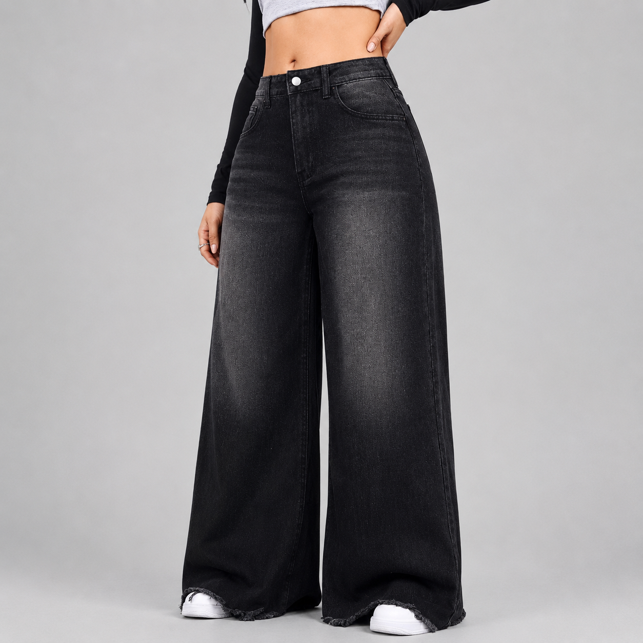 Loose Wide-Leg Retro Casual Versatile Jeans