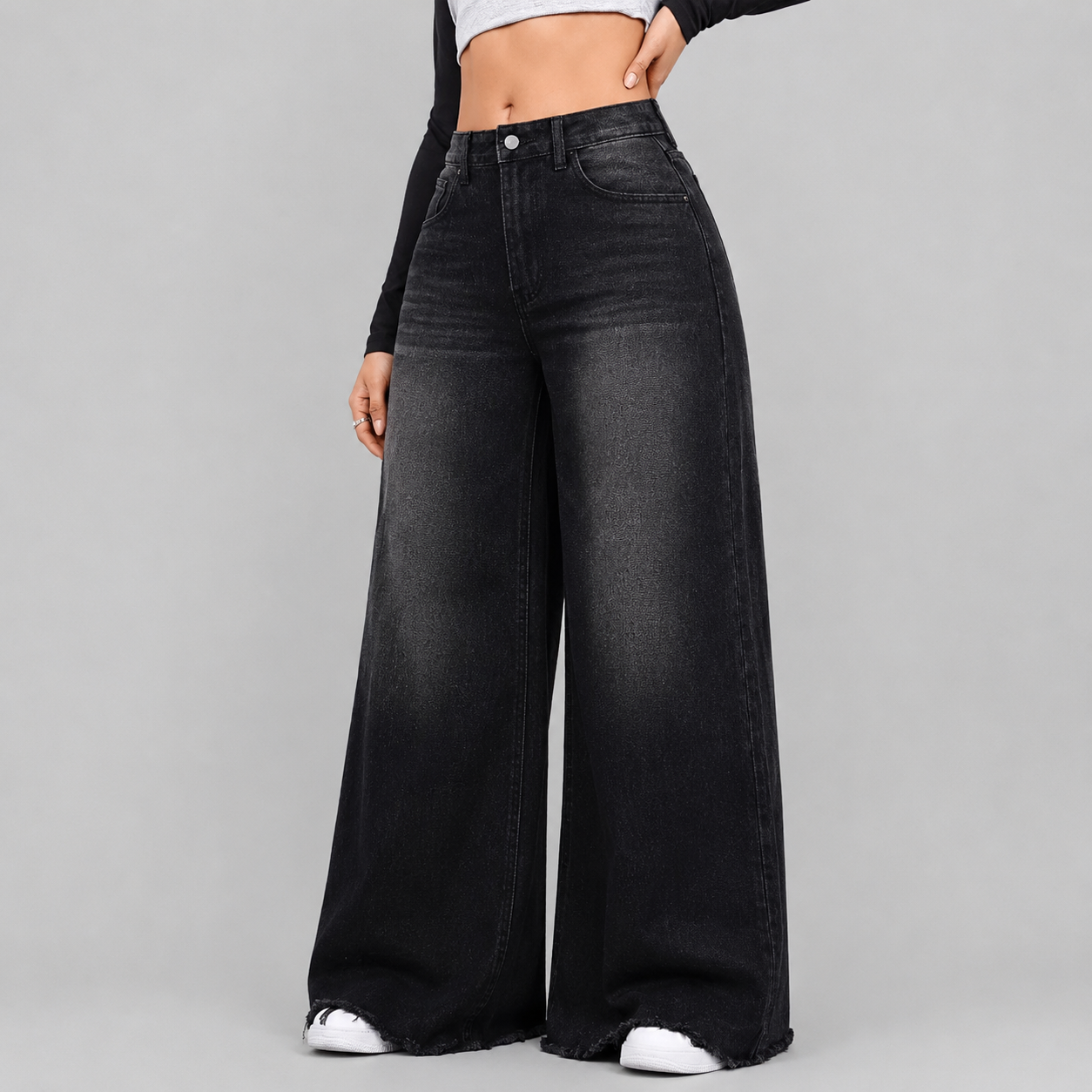 Loose Wide-Leg Retro Casual Versatile Jeans