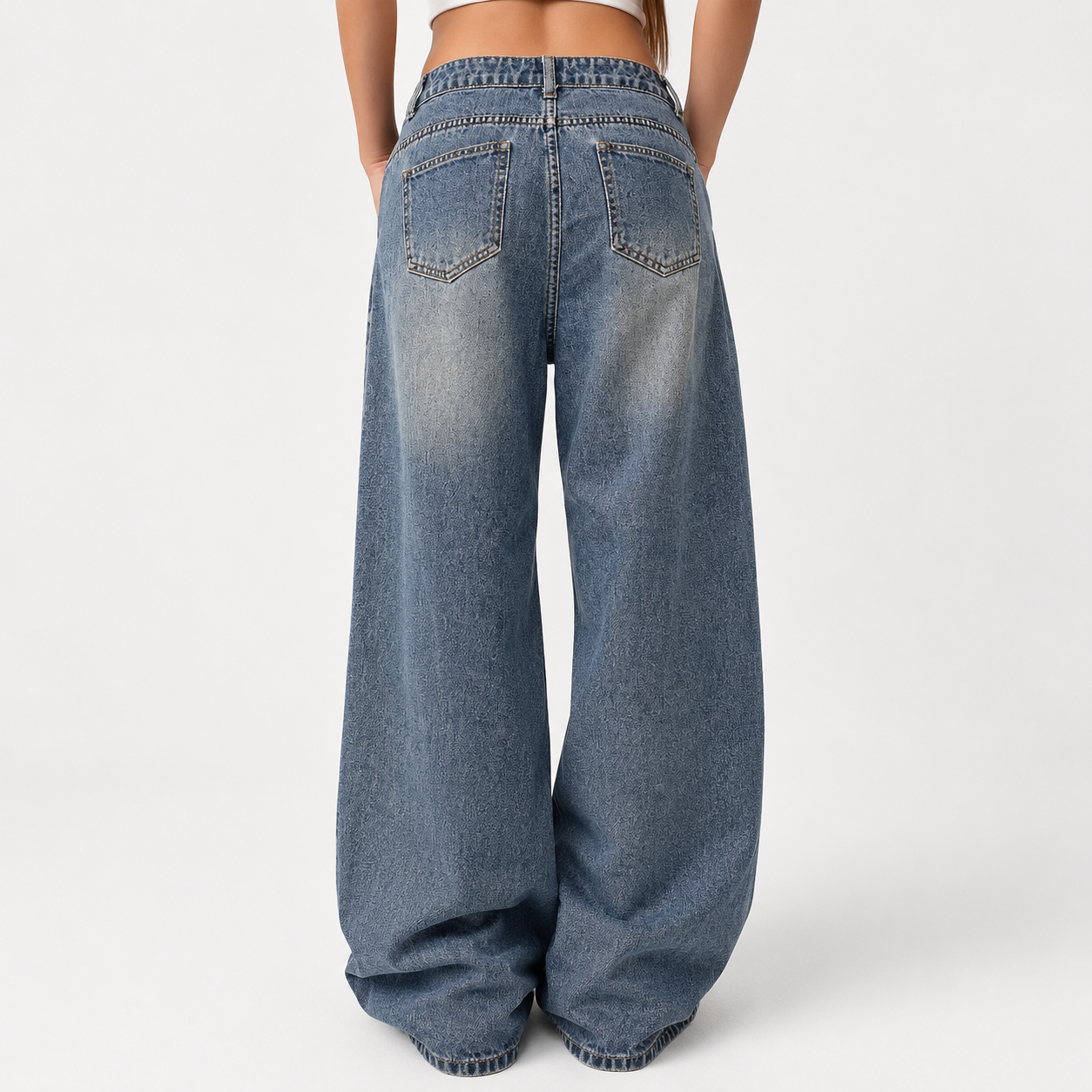 American Women’s Washed Vintage Denim Pants