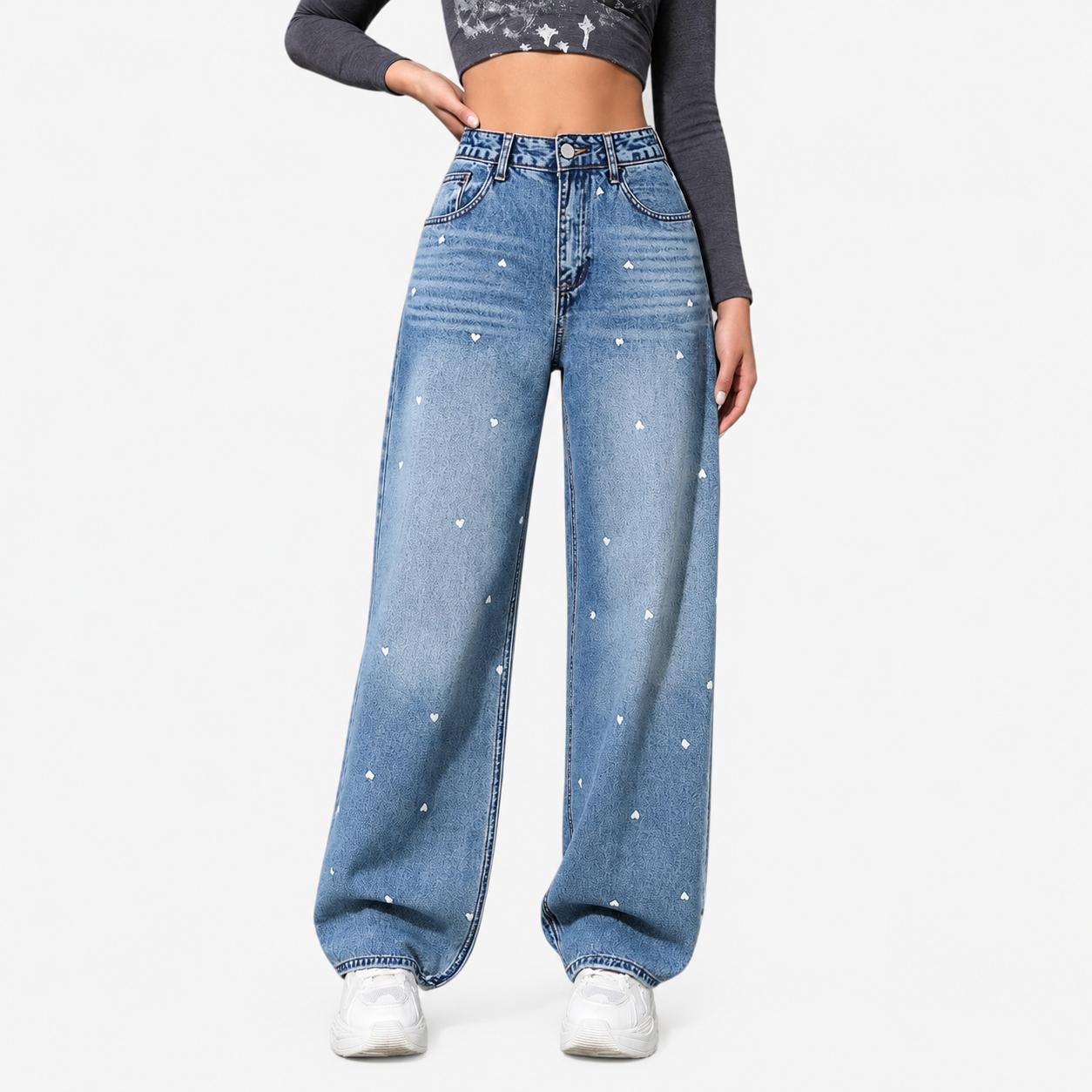 Women’s High-Waist Loose Denim Jeans