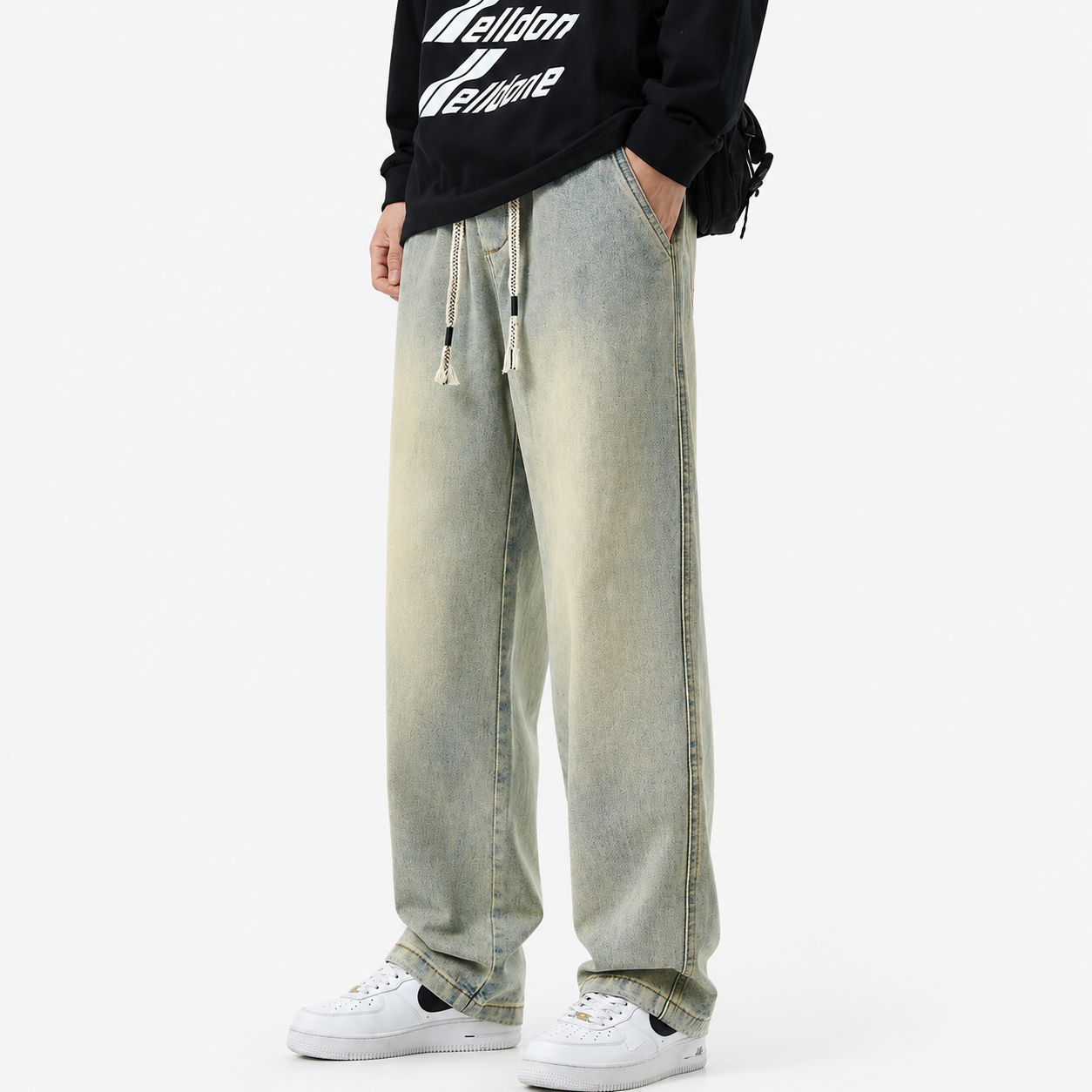 American High Street Retro Casual Jeans