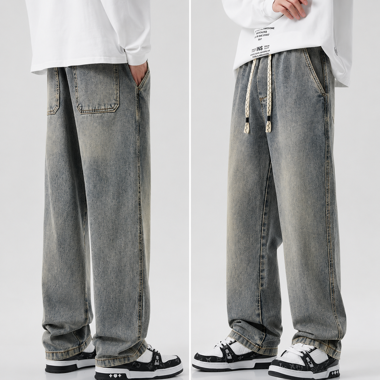 American High Street Retro Casual Jeans