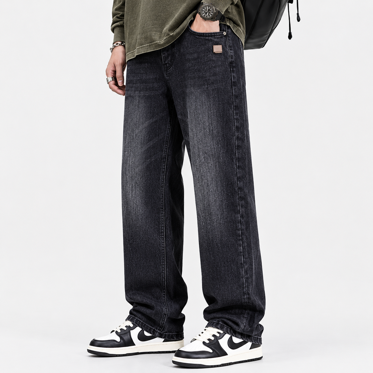 Fleece Lined American Style Straight Fit Jeans