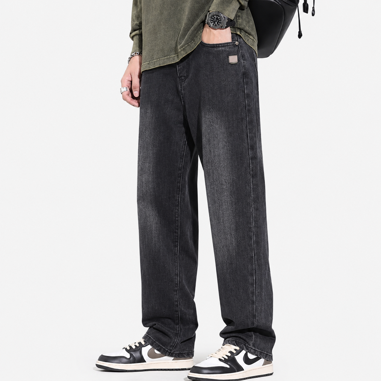 Fleece Lined American Style Straight Fit Jeans