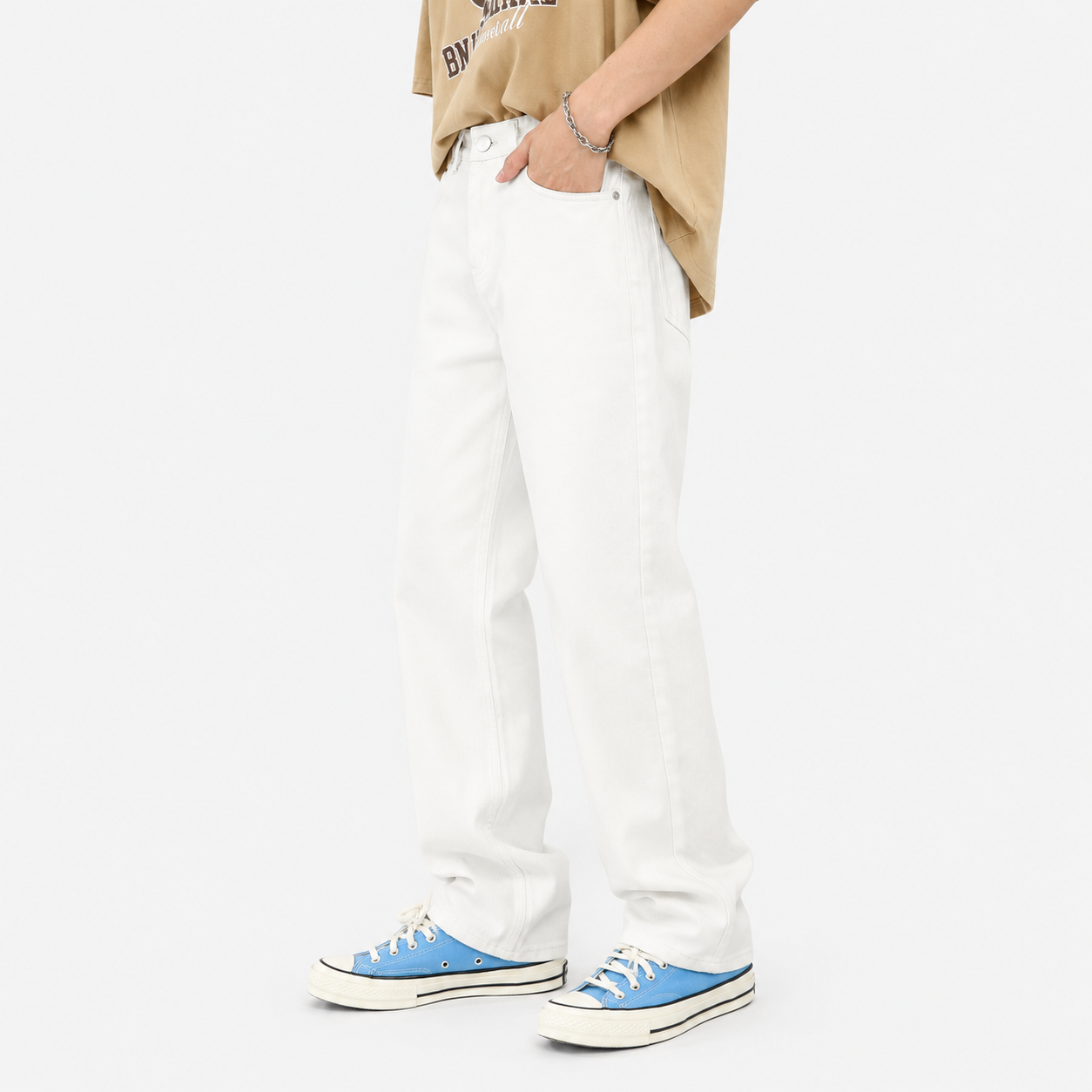 Japanese Style Straight Fit Casual Jeans