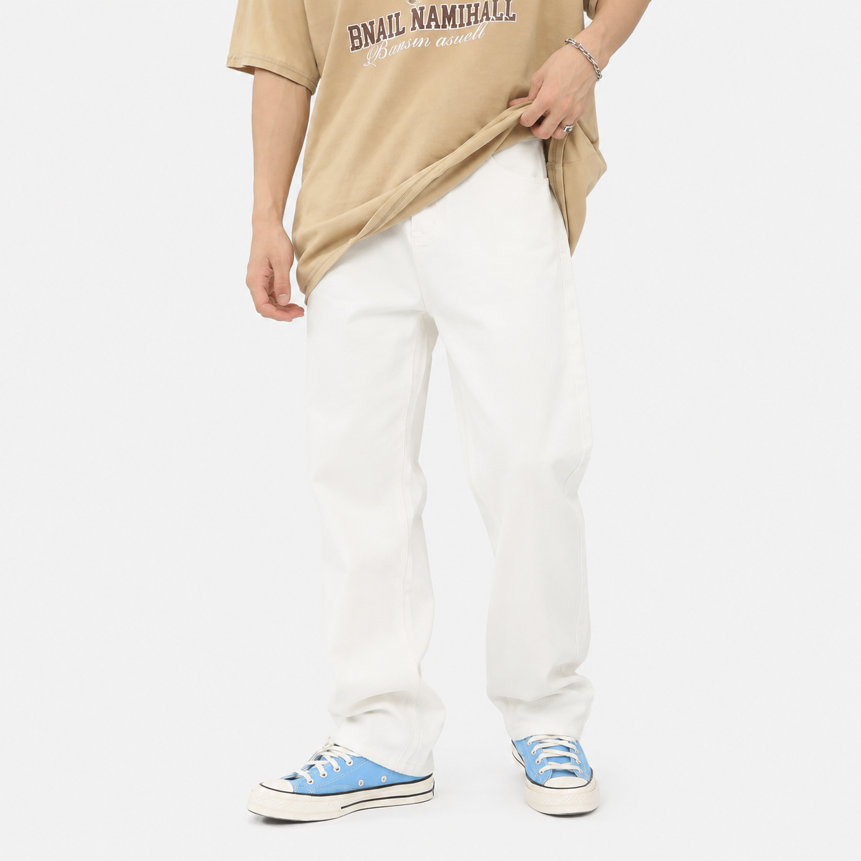 Japanese Style Straight Fit Casual Jeans