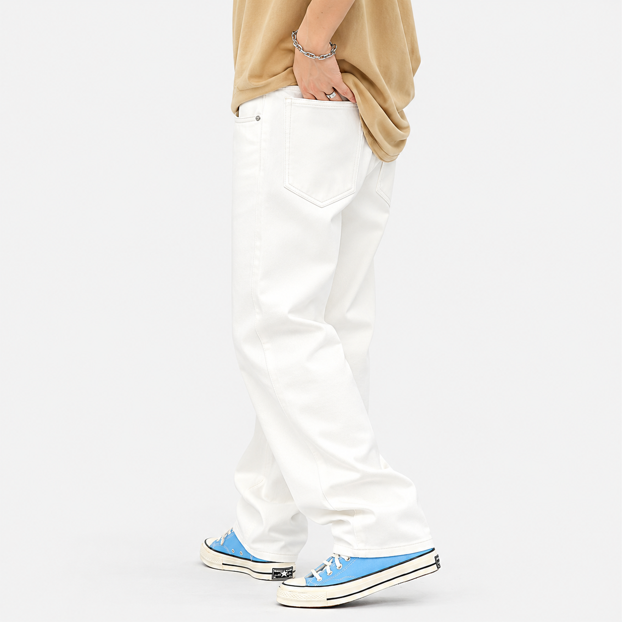 Japanese Style Straight Fit Casual Jeans