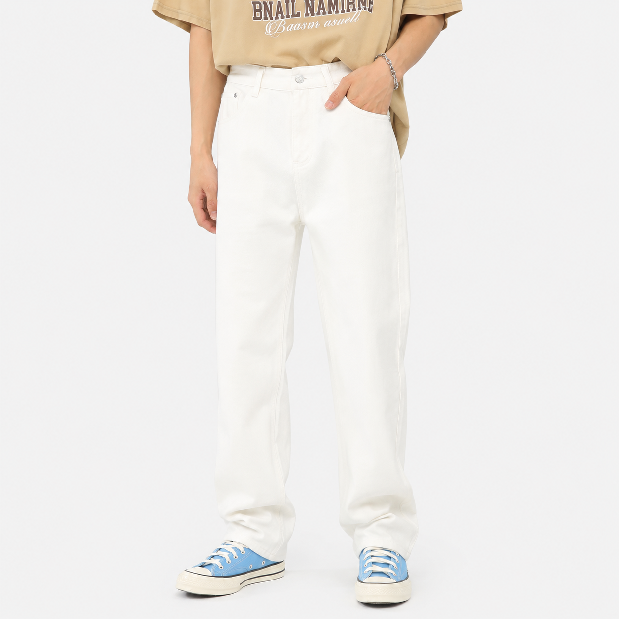 Japanese Style Straight Fit Casual Jeans
