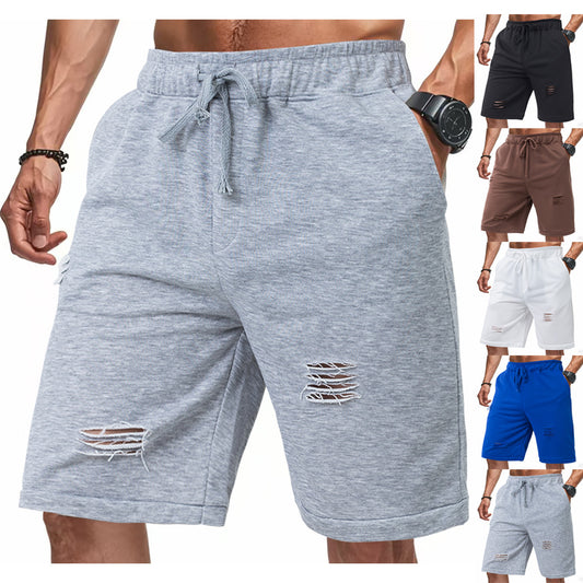 Ripped Knit Terry Sports Pants