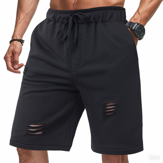 Ripped Knit Terry Sports Pants
