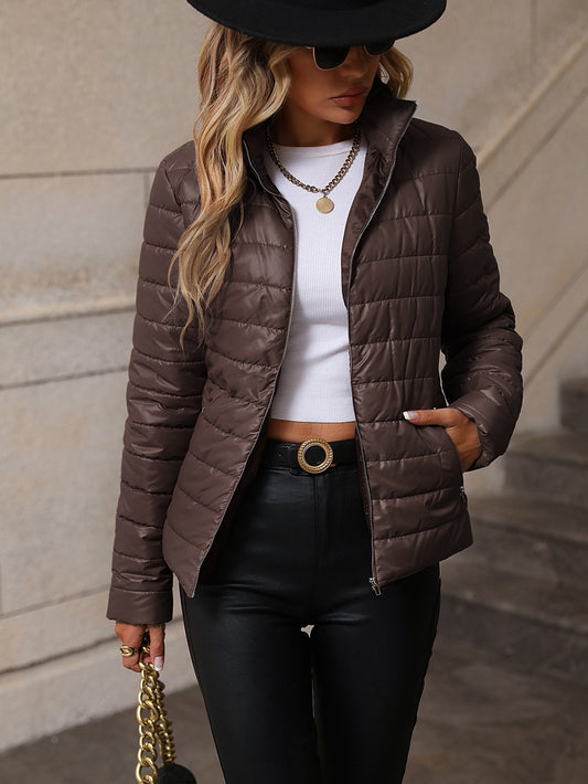 Women’s Half-Turtleneck Cotton Coat