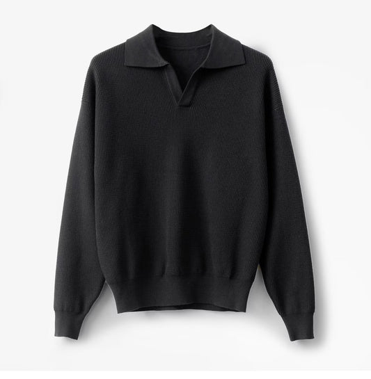 Men’s Solid Color Loose Long Sleeve Shirt