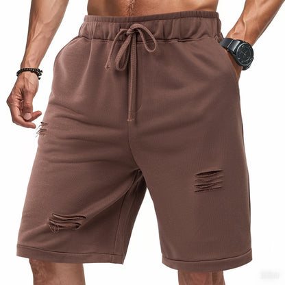 Ripped Knit Terry Sports Pants
