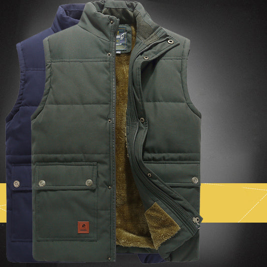 Large Size Men's Velvet Cotton Vest