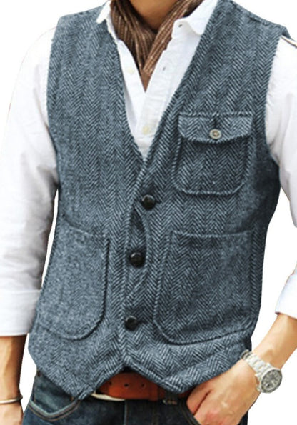 Herringbone Men’s Suit Vest
