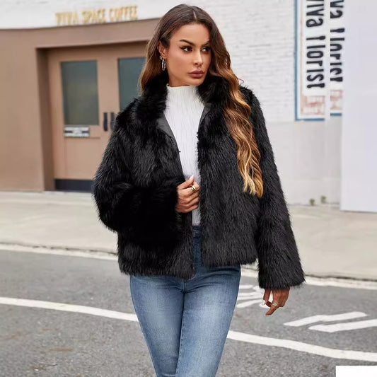 Casual Short Faux Fur Coat