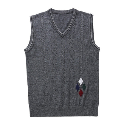 V-Neck Wool Vest for Fall & Winter