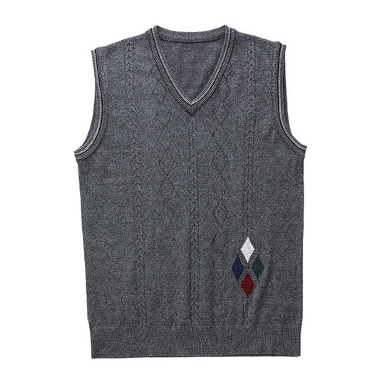 V-Neck Wool Vest for Fall & Winter