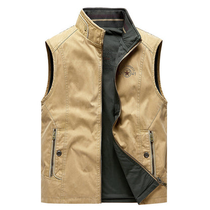 Double-Sided Cotton Work Vest for Men