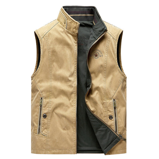 Double-Sided Cotton Work Vest for Men
