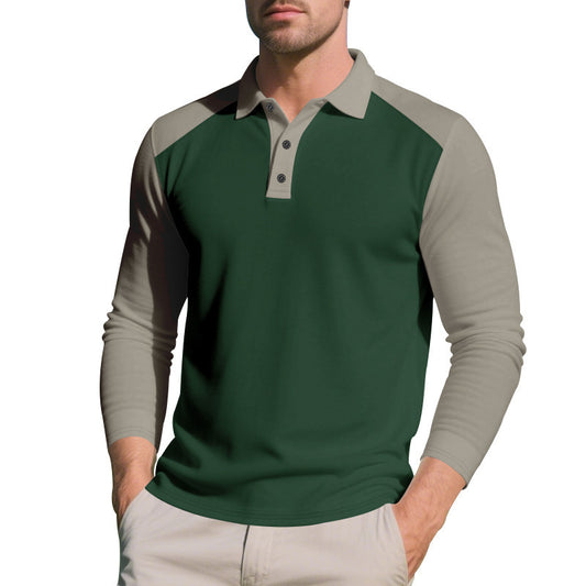 Men’s Golf Lapel Long-Sleeve Tee
