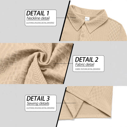 Jacquard Lapel Polo Sweater