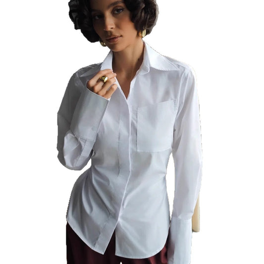 Lapel Shirt Fashion Suit Women's Top