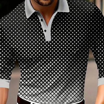 Men’s Retro Button Long Sleeve Shirt