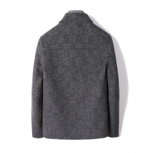 Men’s Alpaca Double‑Faced Cashmere Wool Jacket
