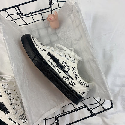Japanse kleine witte dames schoenen, lentecollectie, canvas.