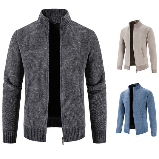 Velvet Zipper Cardigan Jacket