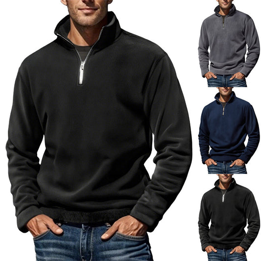 Polar Fleece Stand Collar Pullover