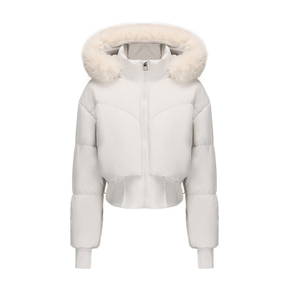 Women’s Hooded Fur Collar Jacket