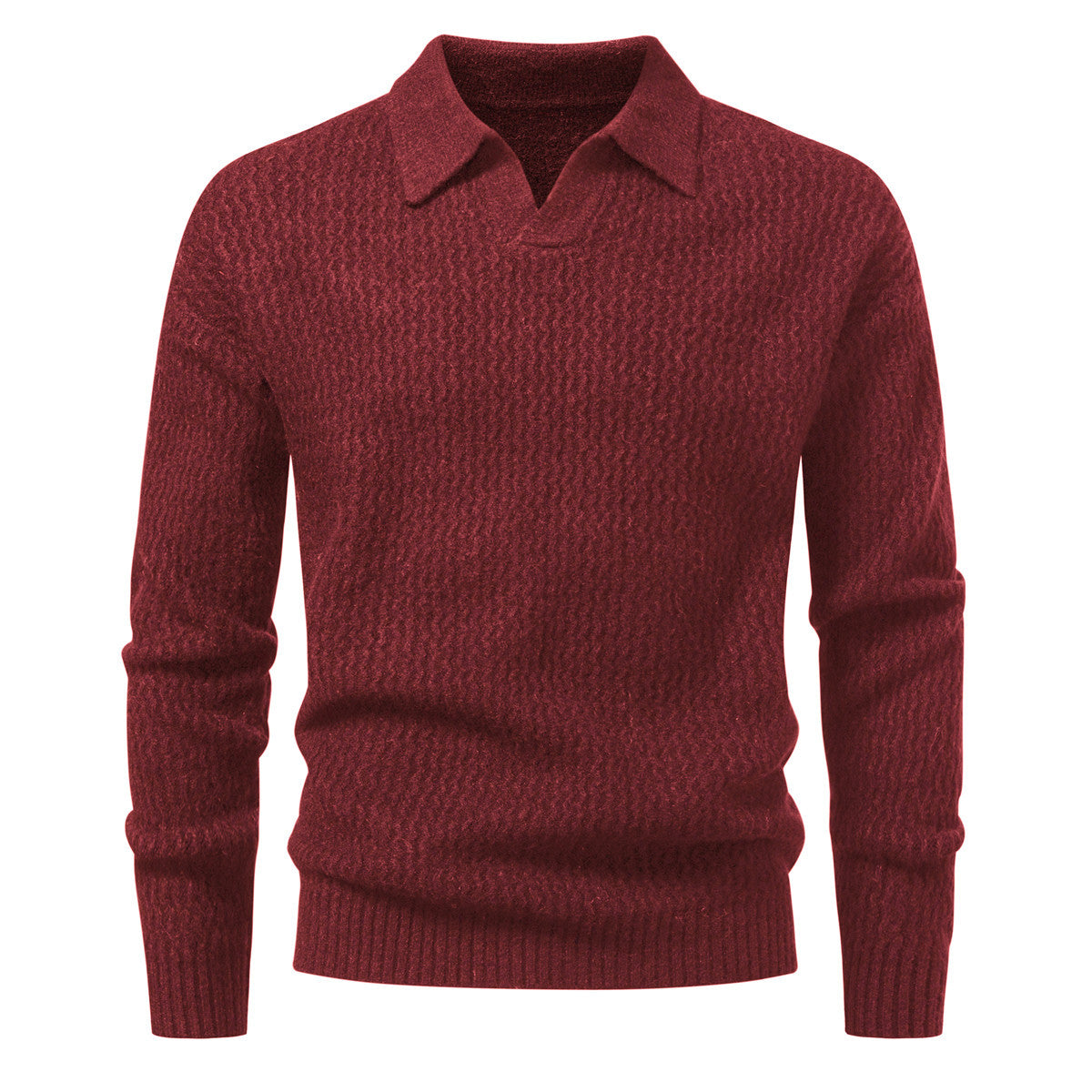 Solid Color Turtleneck Cable Knit Sweatshirts