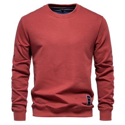 Loose Solid Color Crew Neck Sweater