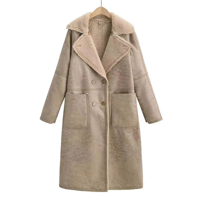 Winter Double-Breasted Belted Trench Coat