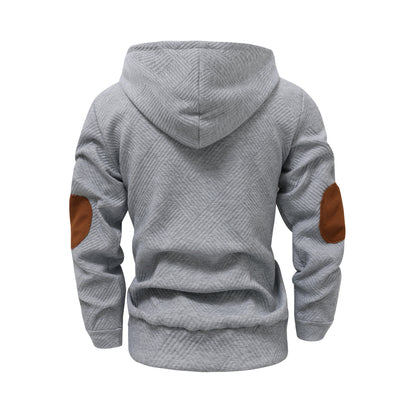 Men’s Jacquard Hooded Sweater Coat