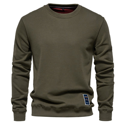 Loose Solid Color Crew Neck Sweater